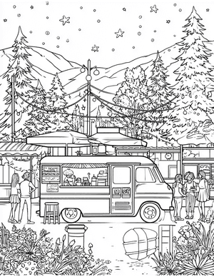 Free Food truck Free Coloring Pages - 0