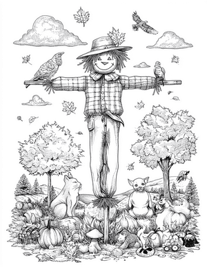 Free Scarecrow Free Coloring Pages - 0