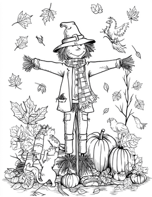 Free Scarecrow Free Coloring Pages - 2
