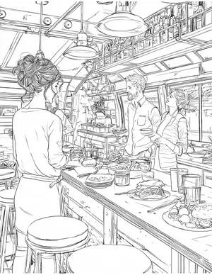 Free Food truck Free Coloring Pages - 10