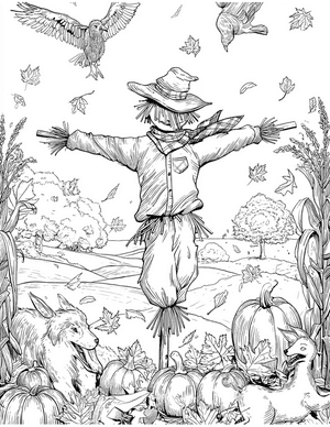 Free Scarecrow Free Coloring Pages - 4