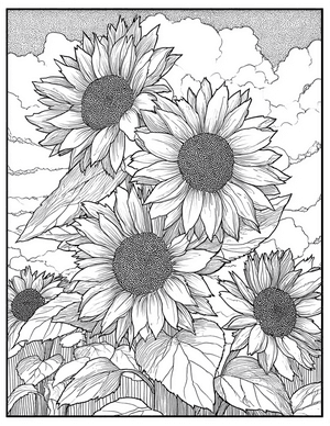 Free Sunflower Free Coloring Pages - 0