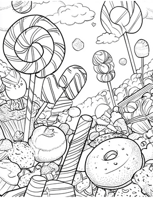 Free Candy Free Coloring Pages - 0