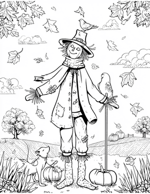 Free Scarecrow Free Coloring Pages - 5