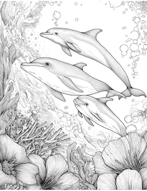 Free Dolphin Free Coloring Pages - 0
