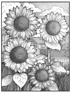 Free Sunflower Free Coloring Pages - 1