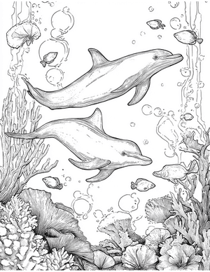 Free Dolphin Free Coloring Pages - 1