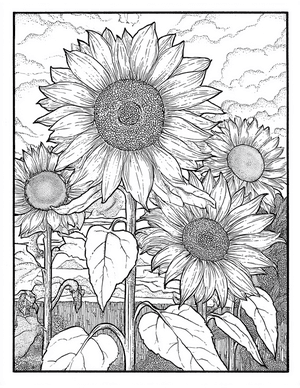 Free Sunflower Free Coloring Pages - 2