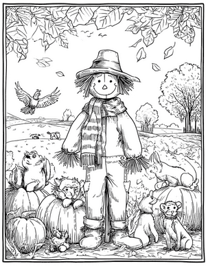 Free Scarecrow Free Coloring Pages - 7