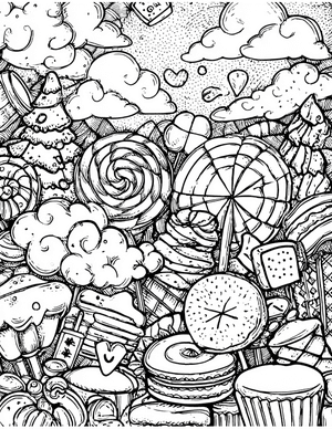 Free Candy Free Coloring Pages - 2