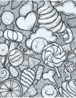 Free Candy Free Coloring Pages - 3