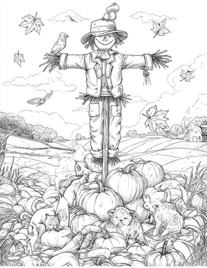 Free Scarecrow Free Coloring Pages - 8