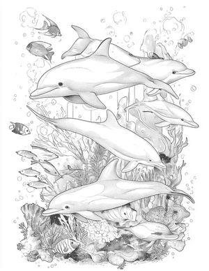 Free Dolphin Free Coloring Pages - 3