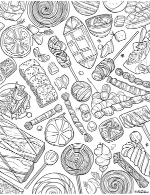 Free Candy Free Coloring Pages - 4