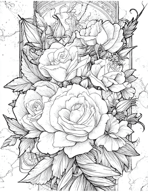 Free Rose Free Coloring Pages - 4