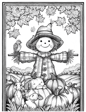 Free Scarecrow Free Coloring Pages - 9