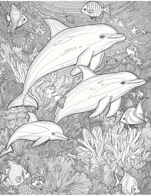 Free Dolphin Free Coloring Pages - 4