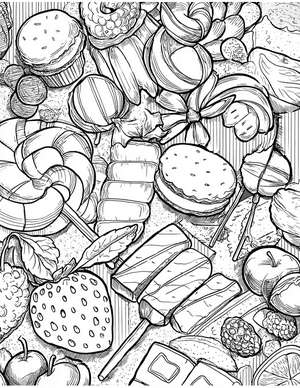 Free Candy Free Coloring Pages - 5