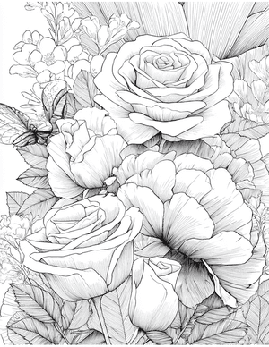 Free Rose Free Coloring Pages - 5