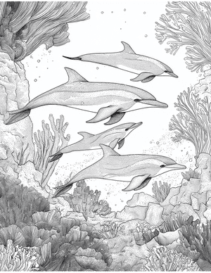 Free Dolphin Free Coloring Pages - 5