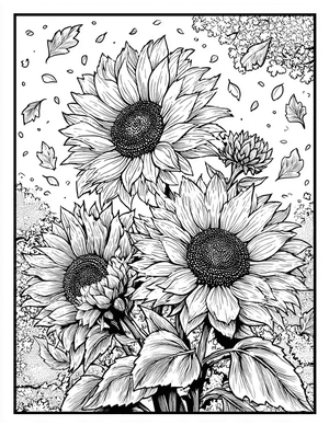 Free Sunflower Free Coloring Pages - 6