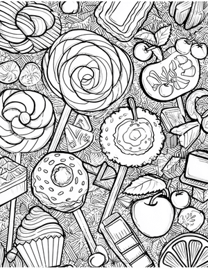 Free Candy Free Coloring Pages - 6