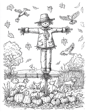 Free Scarecrow Free Coloring Pages - 11