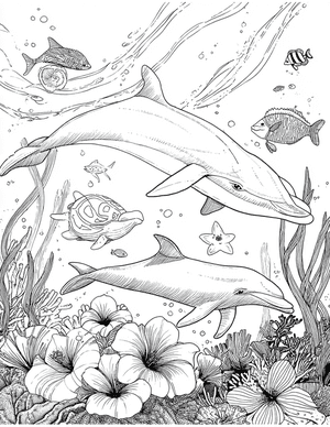 Free Dolphin Free Coloring Pages - 6