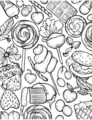 Free Candy Free Coloring Pages - 7