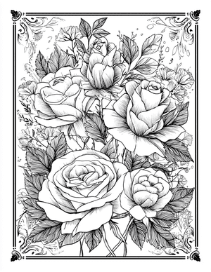 Free Rose Free Coloring Pages - 7