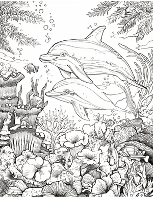 Free Dolphin Free Coloring Pages - 7