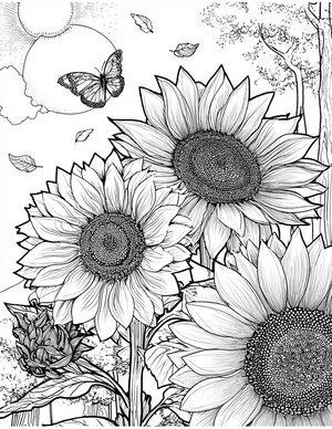 Free Sunflower Free Coloring Pages - 8
