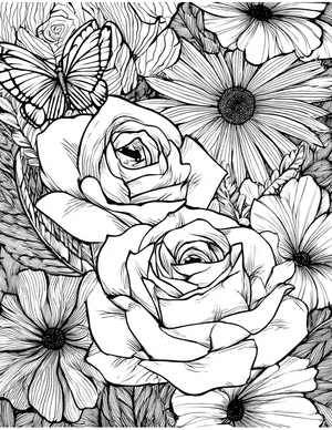 Free Rose Free Coloring Pages - 8