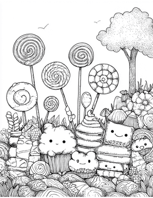 Free Candy Free Coloring Pages - 8