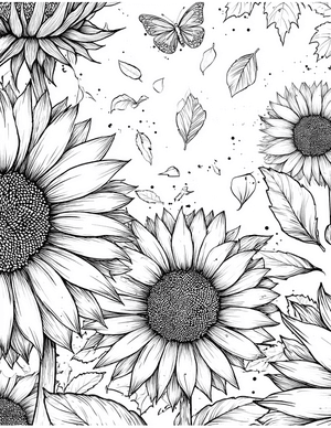 Free Sunflower Free Coloring Pages - 9