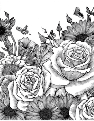 Free Rose Free Coloring Pages - 9