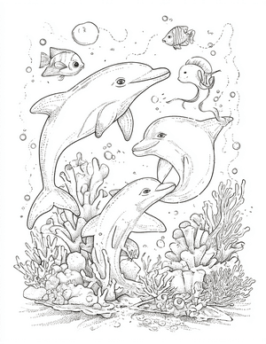 Free Dolphin Free Coloring Pages - 9