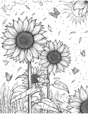Free Sunflower Free Coloring Pages - 10