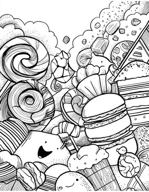 Free Candy Free Coloring Pages - 10