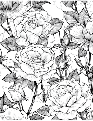 Free Rose Free Coloring Pages - 10