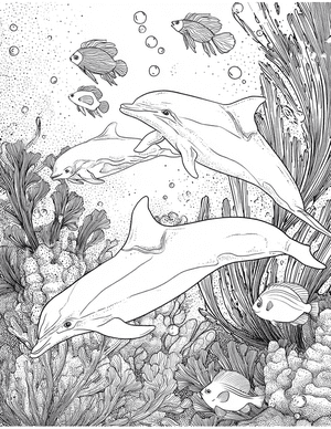Free Dolphin Free Coloring Pages - 10