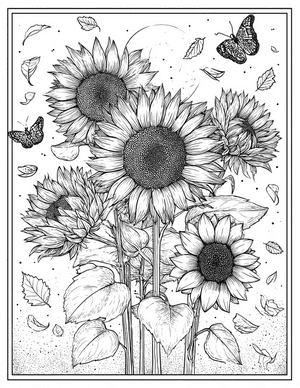 Free Sunflower Free Coloring Pages - 11