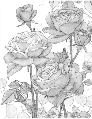 Free Rose Free Coloring Pages - 11