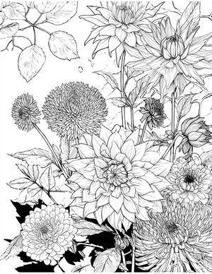 Free Chrysanthemum Free Coloring Pages - 9