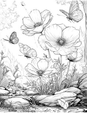Free Windflower Coloring Pages - 2