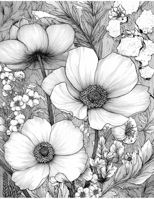 Free Windflower Coloring Pages - 4