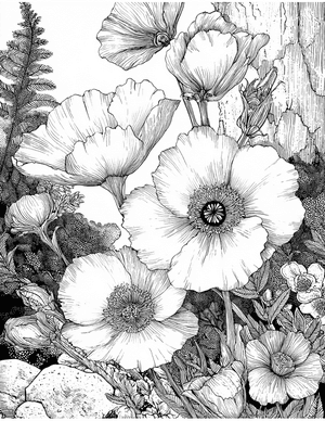 Free Windflower Coloring Pages - 5