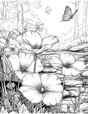 Free Windflower Coloring Pages - 9