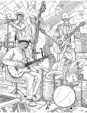 Free Musician Coloring Pages - 0