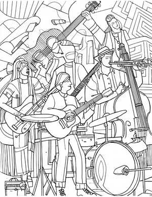 Free Musician Coloring Pages - 3
